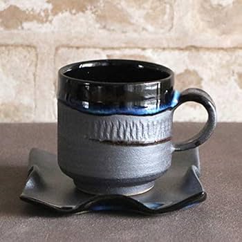 世知原焼 小石原焼 蔵人窯 カップ＆ソーサー 二本飛び鉋 Koishiwara-yaki