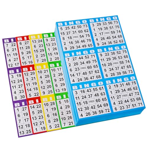 SEETOOOGAMES Bingo Paper Cards Bulk- 6 card-100 Books of 5 Sheets for Large Groups