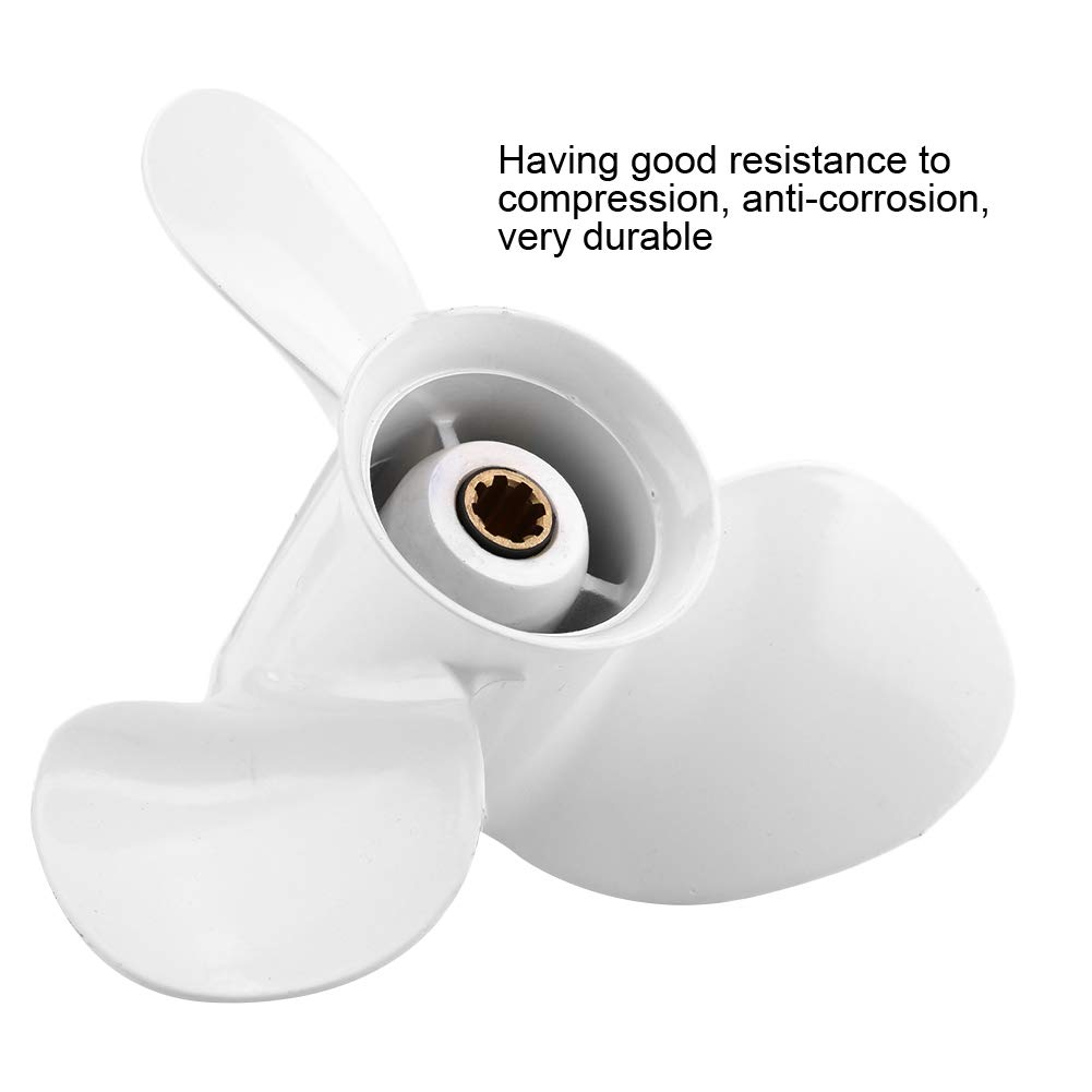 Propeller, Weiß, 3-Blatt-Aluminium-8-Spline-Propeller, Bootspropeller, Motormotor, RC-Boot, Schiff, Außenbordpropeller Für Mercury- Und MerCruiser-Motoren