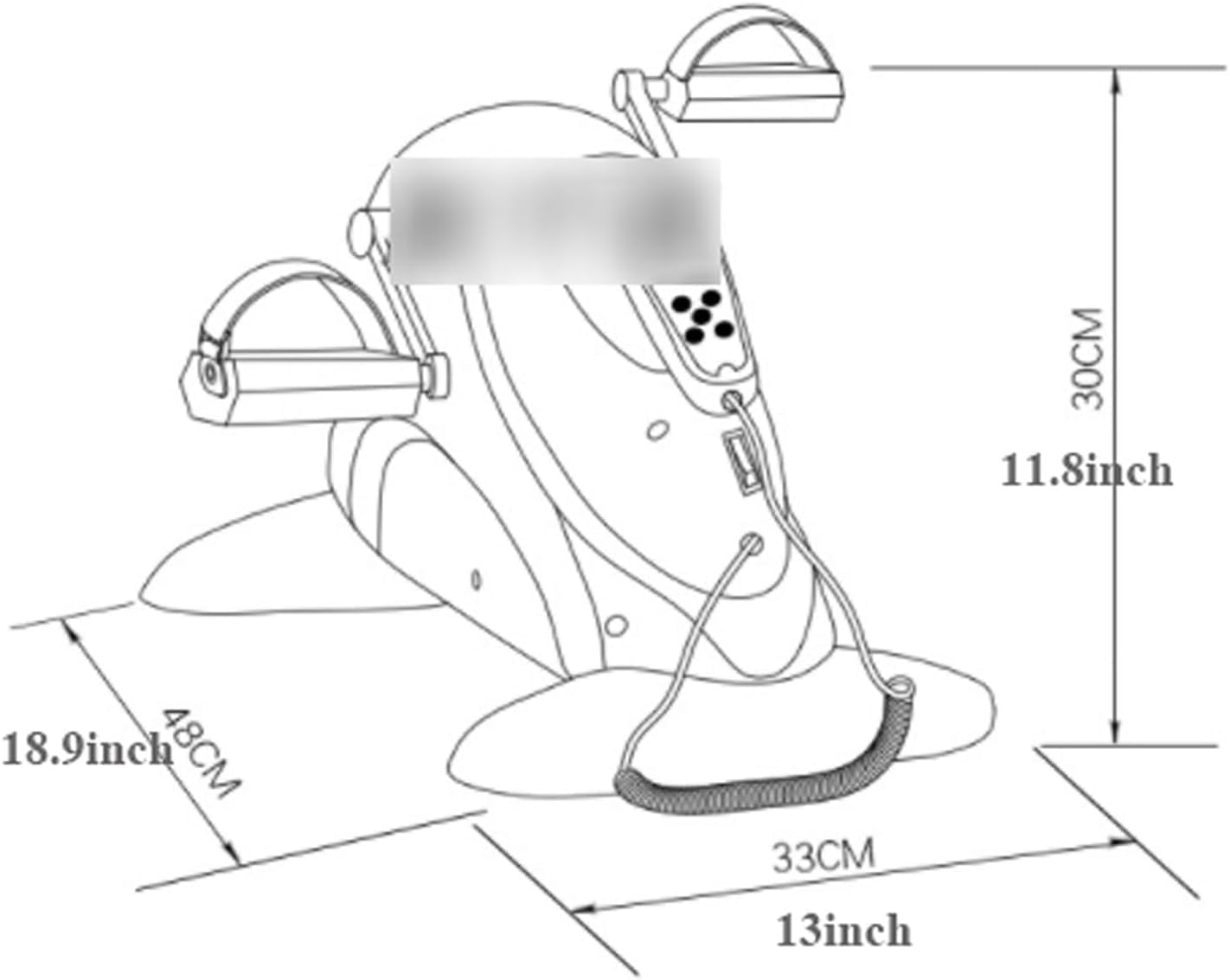 Elektryczny Rower Treningowy Z Pedałami, Przenośny Elektryczny Rower Treningowy Do Użytku Domowego, Rehabilitacyjny Rower Stacjonarny Pod Biurko Z Pilotem, Rower Treningowy Z Pedałami Do Ćwiczeń Rami
