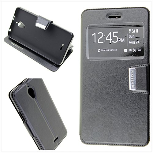 MISEMIYA - Funda Alcatel A2 XL/Alcatel Pixi 4 (6.0') 3G - Funda + Protector Cristal Templado, Libro...