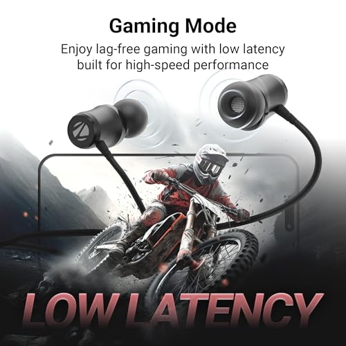 Image of ZEBRONICS RAGA F1,in Ear Bluetooth Neckband,40 Hours Playback,ENC,Rapid Charging,Dual Pairing,Magsnap (Magnetic Play | Pause),2 EQ Modes,Bluetooth v5.4,Call Function,Voice Assistant,Gaming Mode
