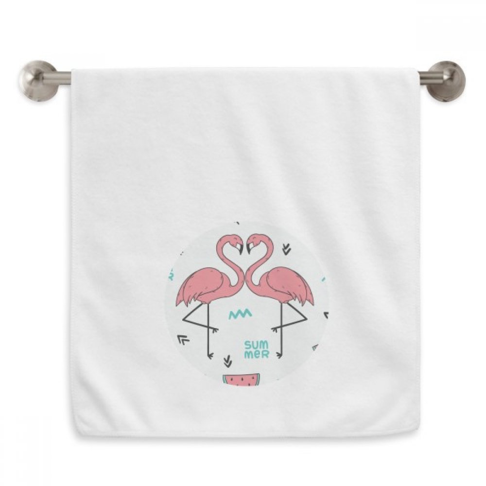 Serviettes Moelleuses Flamant Rose Absorbantes et Douces pour le Visage 13x29"