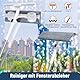 Teleskop Fensterwischer 388 cm, Professioneller Fensterputzer Set, 2 In 1 Teleskopstange Fensterreinigung mit 39 cm Squeegee und 39cm Mikrofasertuch für Hohe Fenster Im Innen und AußEnbereic