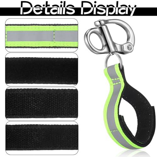 Image of Tellegloww 4 Pcs Scba Mask Quick Release Clip Shackle Marine Grade 316 Stainless Steel Snap Shackle Lanyard for Firefighter Accessories Rigging Boating Sailing