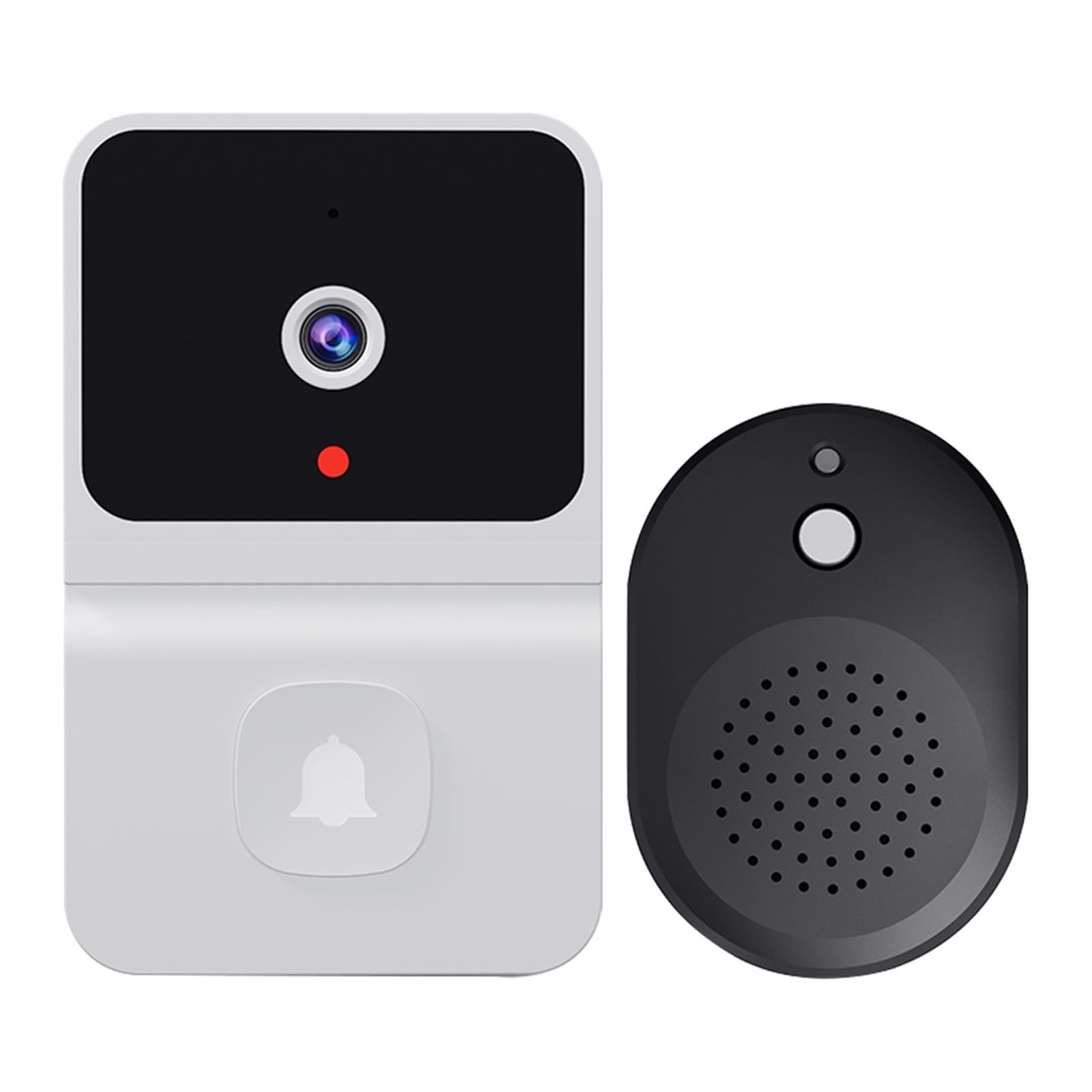 Bezprzewodowy Dzwonek 2.4G WiFi Wizualny Telefon Drzwi IR Night Vision Kamera Dzwonkowa Na Żywo Domofon RF 433M Ding Dong HD Różnorodne środowiska Domowe(White)