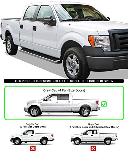 Estribos Running Boards APS 6in para Ford F150 SuperCrew miniatura 2