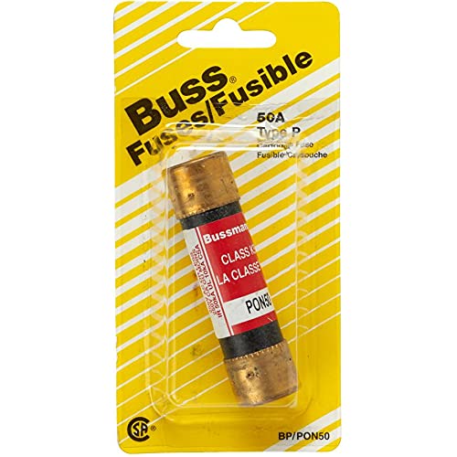 Cooper Bussmann Bussmann BP/PON50 50 Amp Cartridge Fuse, 250V AC, 1 Pack