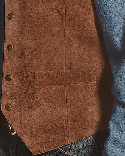 Brown Suede Leather Western Vest with Front Yokes by ROPER2