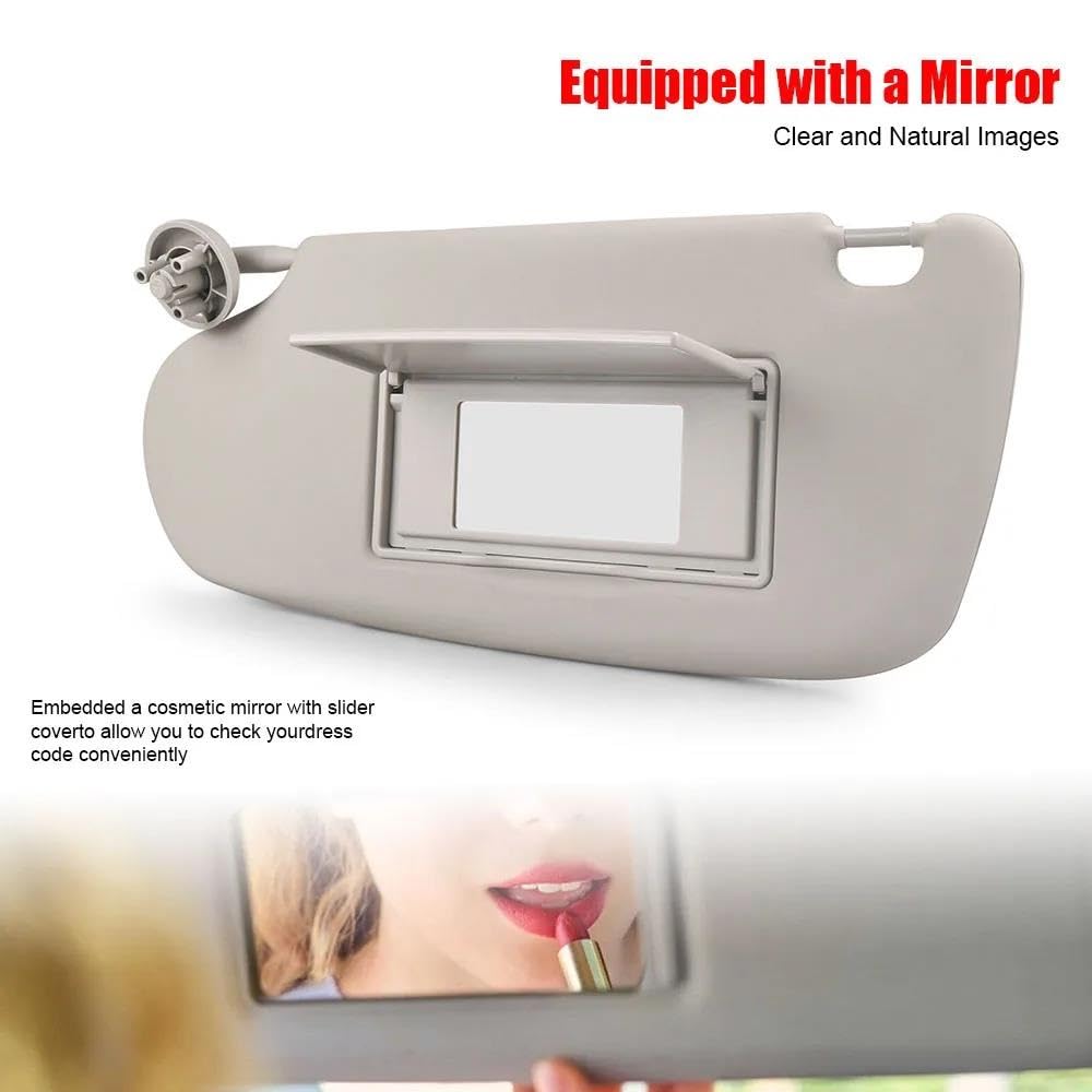 Parasole Auto Visiera Parasole Beige Con Specchietto Lato Guidatore Sinistro E Passeggero Destro Per Dodge Per Ram 1500 2500 3500 2002-2009 1CT11TL2AA 1CT18TL2AA Accessori Auto(Left With Mirror)