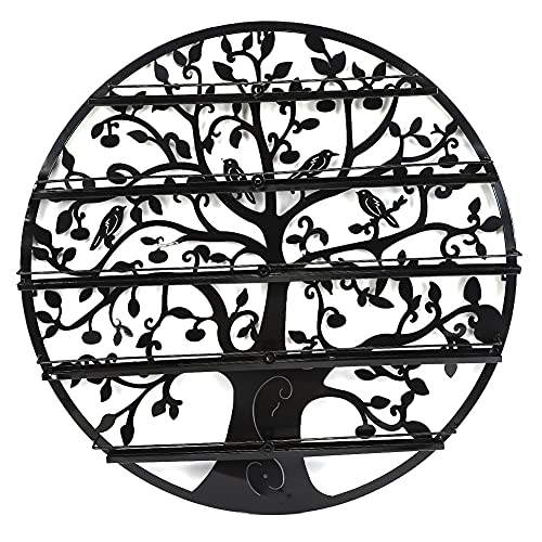 Pilipane Estante para Esmalte de uñas, montado en la Pared, Forma Redonda, Soporte de Almacenamiento para exhibición de Esmalte de uñas, Organizador, decoración única y Elegante para el