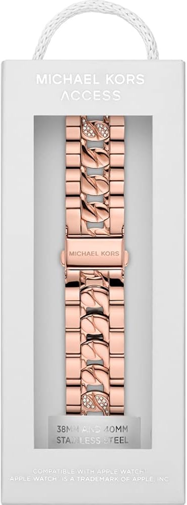 Michael Kors Cinturino per Apple Watch da Donna, 38 mm/40 mm/41 mm, Acciaio Inossidabile