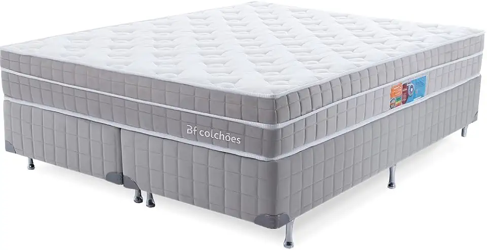 Cama Box com Colchão King Premium Molas Ensacadas com Espuma D33 Astronasa 193x203cm BF Colchões