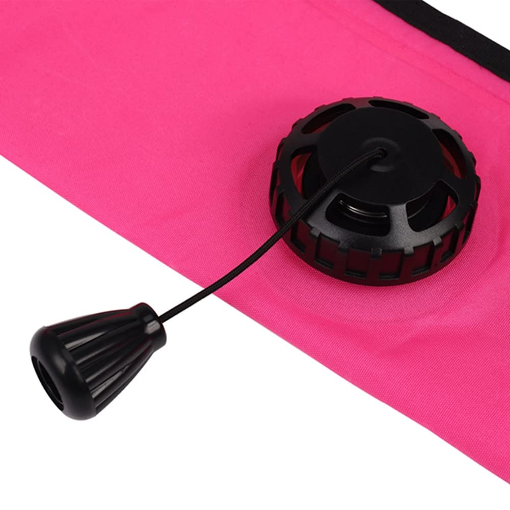 2 unidades 1M Buceo Buceo Inflable SMB Señal Marcador Visibilidad Float Señal Tubo Salchicha, Rosa Rojo
