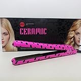 PYT Ceramic 1.25 Hair Straightener in Pink with Black Dots