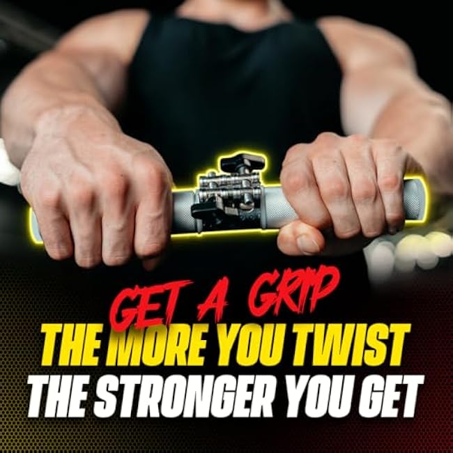 GRIPZILLA Dynamo Forearm Strengthener and Wrist, Comfortable Grip and a Durable Design Roller Perfect for Men and Women - Ideal for Hand, Wrist, and Forearm Strength Training, Workout - Wrist/Arm Builder