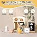 MILEFUN Wooden Coffee Play Set - 22PCS Pretend Play Coffee Maker Toy for Kids Age 3-8, Montessori Learning Toys with Realistic Espresso Machine & Accessories