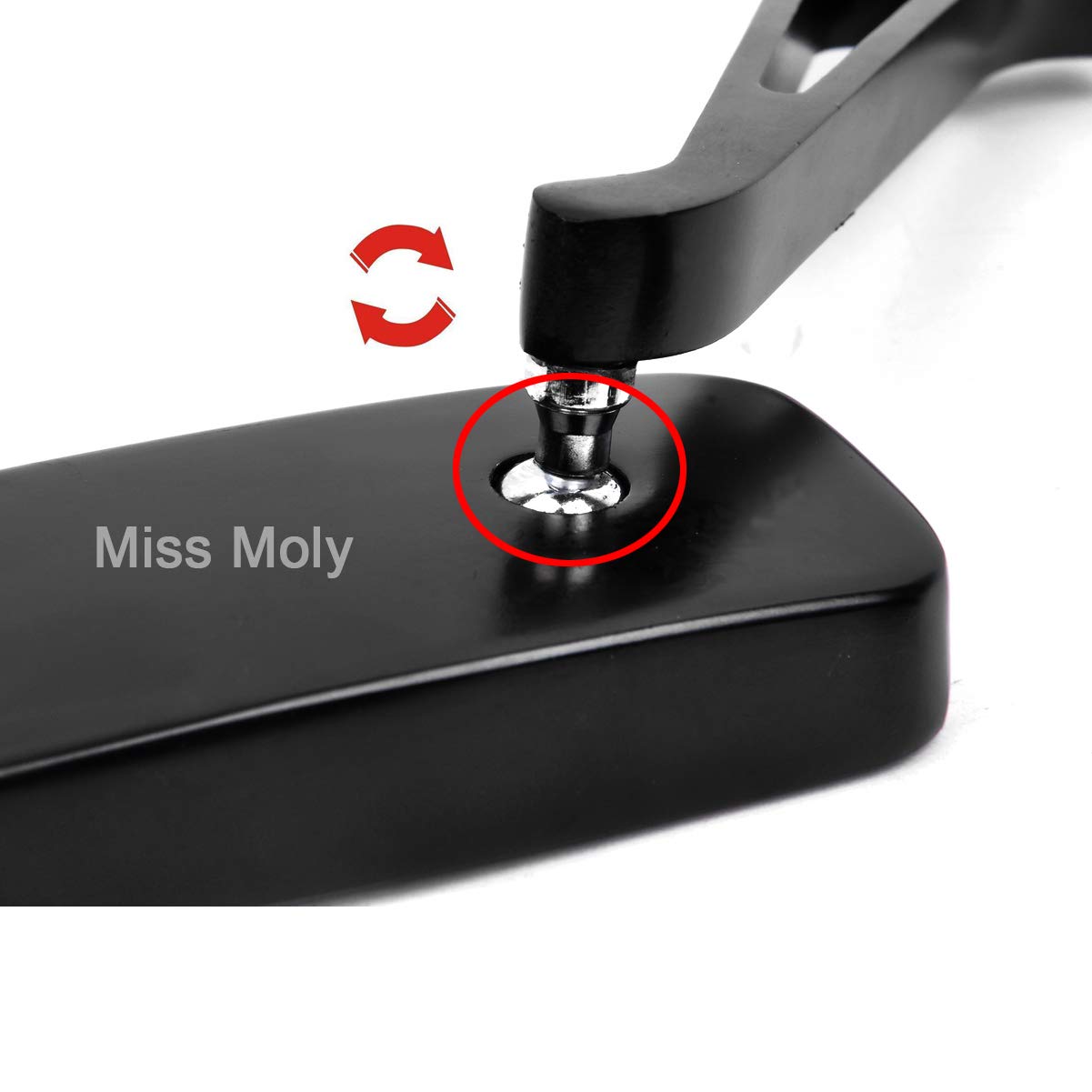 8mm 10mm Motorcycle Rectangle Rearview Side Mirror Wing Side Mirror For Sportster 883 1200 Dyna Street Electra Glide Rock King Rocker Softail