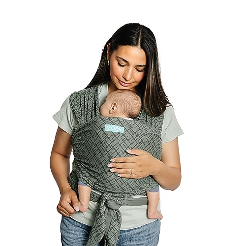 Image of Moby Baby Wrap Carrier Classic for Newborns to Toddlers (8-33lbs), Infant Sling Carrier, Lightweight & Hands Free Design, Adjustable for All Body Types (Olive Etch)