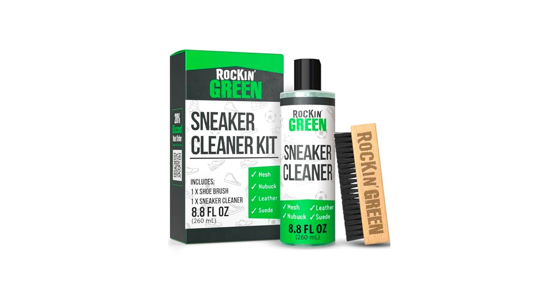 Amazon.com: Rockin'Green Shoe Cleaning Kit - Shoe Cleaner