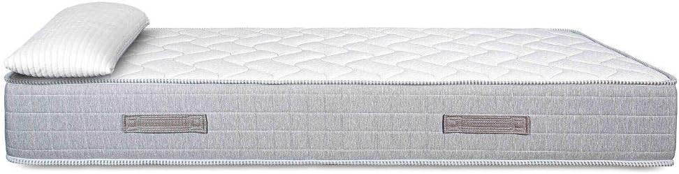 EVERGREENWEB Orthopädische Matratze 85x200 cm aus WATERFOAM Elastic, 25 cm Hoch + 1 Kissen aus Memory Foam Flocken, Ergonomisch, Atmungsaktiv Weiß Bezug, Hypoallergen, Antimilbe, Härtegrad H2/H9 – Bild 5