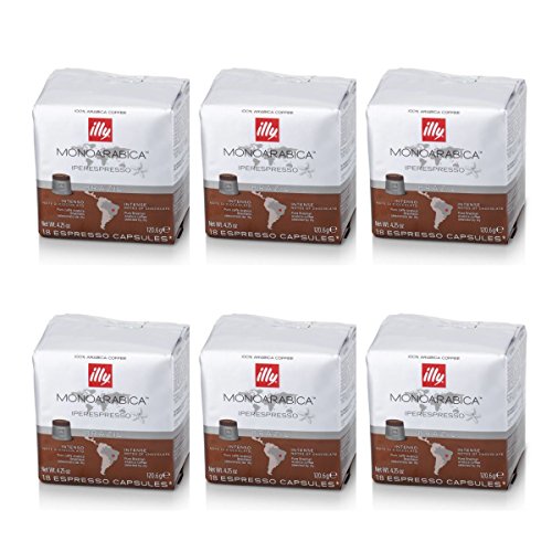 Illy - 6 paquetes de 18 cápsulas de café Monoarabica, Brasil, marrón