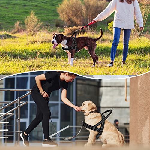Hundegeschirr Mittelgroße Hunde, Hundegeschirr Grosse Gunde, Reflektierend Geschirr Hund Groß, Antizuggeschirr für Hunde, mit Weich Gepolstert, Reflektierend, Verstellbar (L)