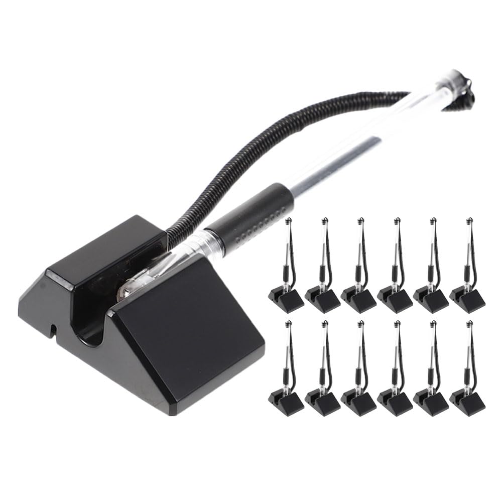 BETOOKY Lot de 20 Stylos Noirs à Encre Gel Ergonomiques Pointe 0,5mm en Plastique pour Bureau, Stylo de Comptoir Pratique et Élégant