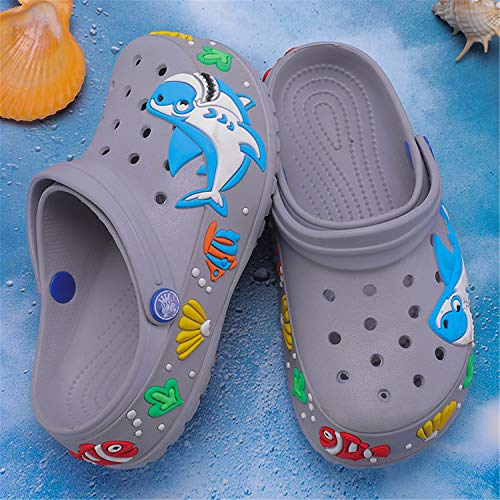 Kids Clogs Slippers Sandals Cartoon Shark Clogs Slides Girls Boys Cute Garden Shoes Children Beach Shower Slippers #TOP3