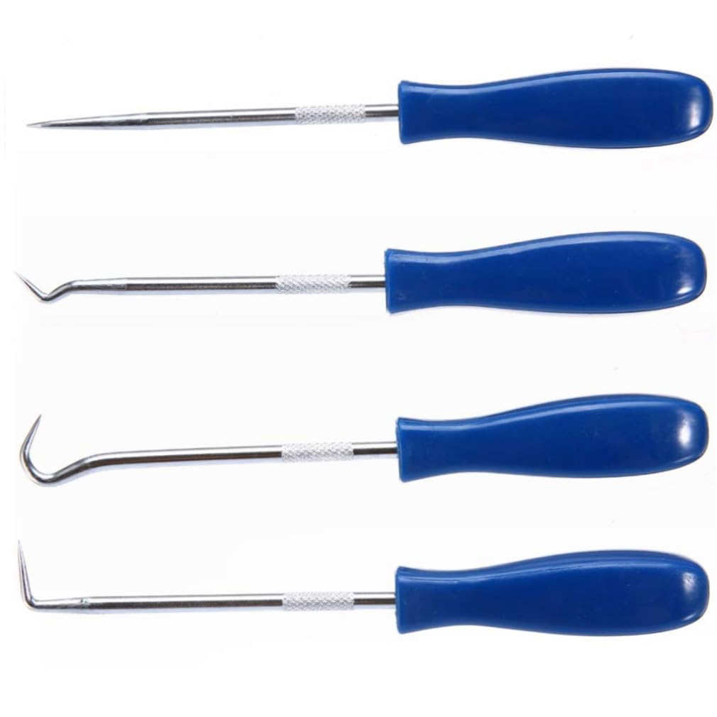 Precision Pick and Hook Set Includes Precision 90 Degree, Hook, Combination and Straight Hooks and Picks for Mechanics, Automotive and Daily