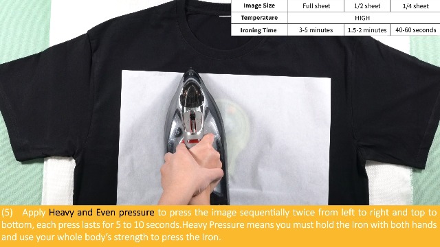 Jet D'Encre à Repasser T-Shirt Tissu Transfert Papier A4 20pk