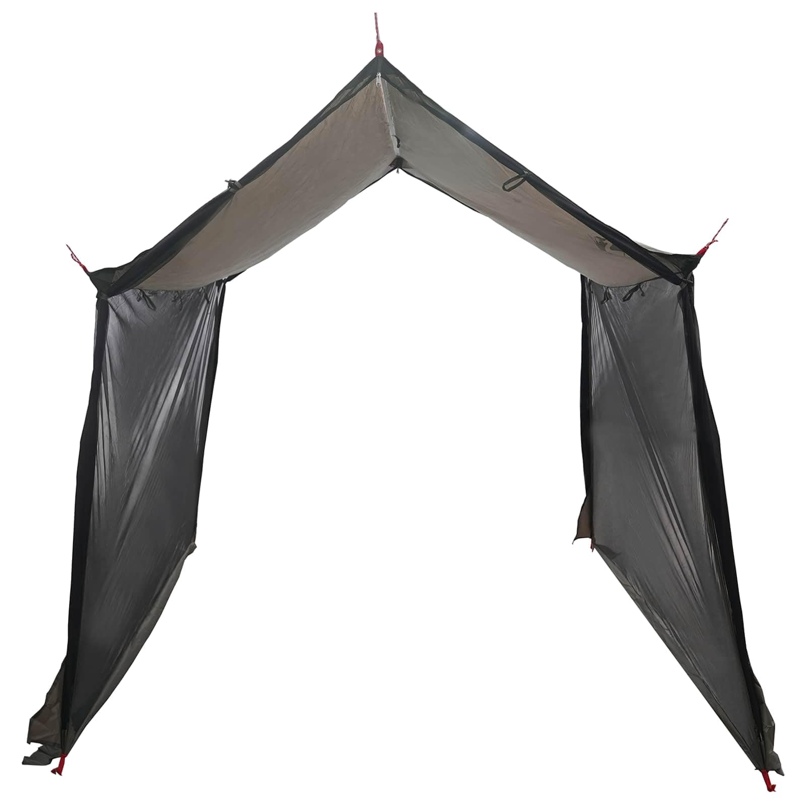 Tarp de Camping avec Murs en Maille Gris et Orange, abri léger, Montage Rapide, pour randonnée, Plage, Festival ou activités en Plein air