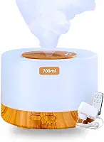 Umidificador Difusor Aromatizador Purificador De Ar 700ml Ultrassônico Com Controle E Luz De Led 7 Cores Bivolt – Premium