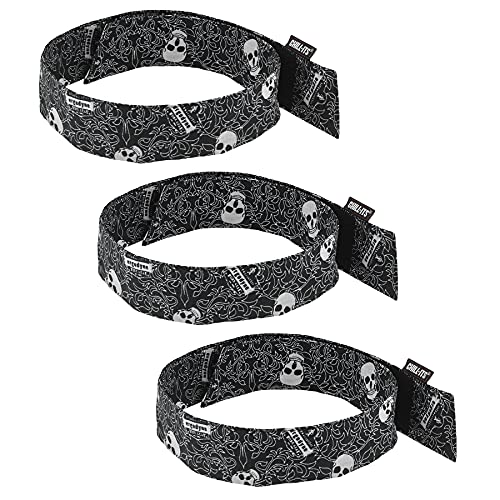 Image of Ergodyne Chill Its 6705 Cooling Bandana, Evaporative Polymer Crystals for Cooling Relief, Quick and Secure Fit, 3-Pack