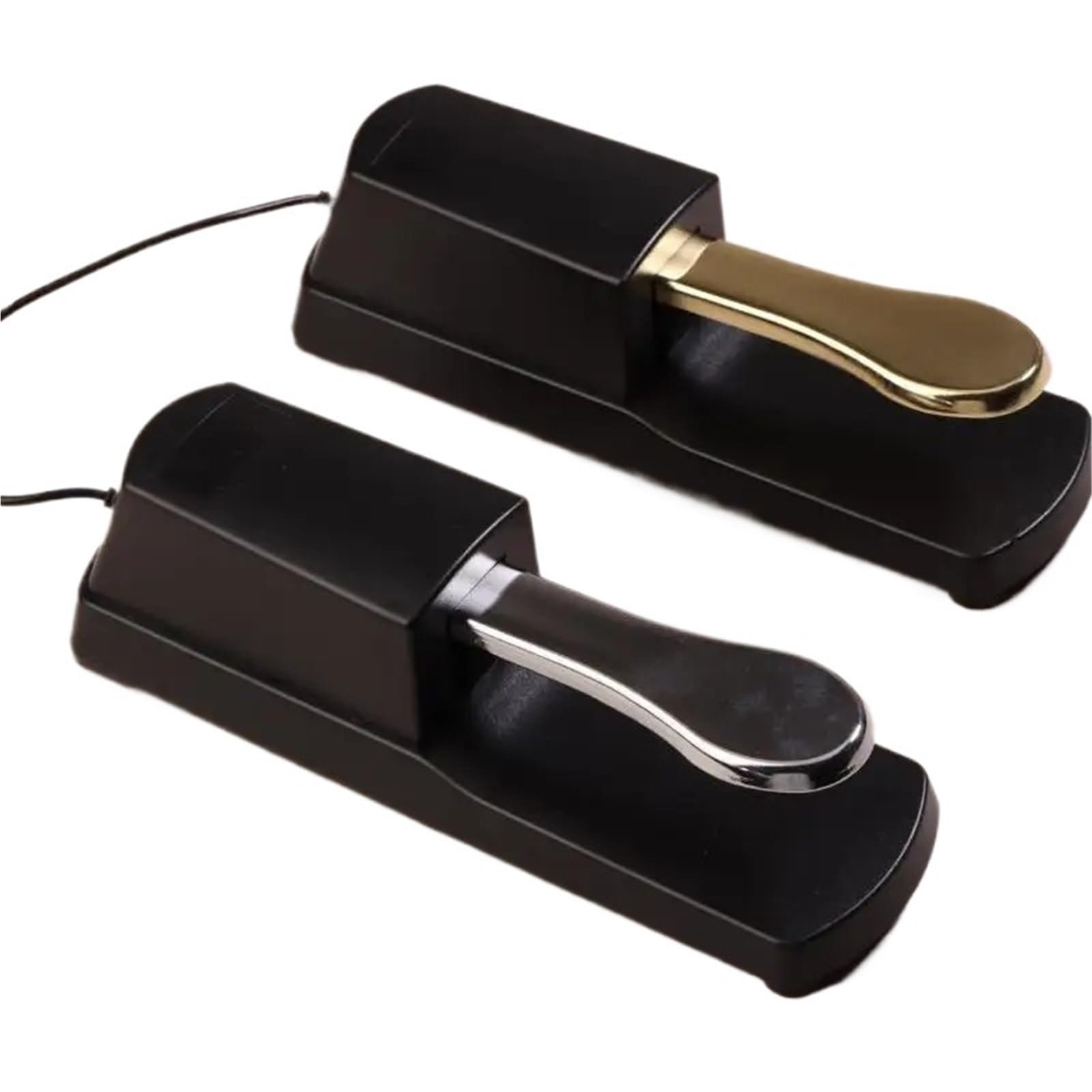 Sostenere pedale Pedale Sustain con interruttore di polarità | For tastiera sintetizzatore pianoforti digitali pianoforte elettrico tamburo accessori for strumenti musicali(Gold)