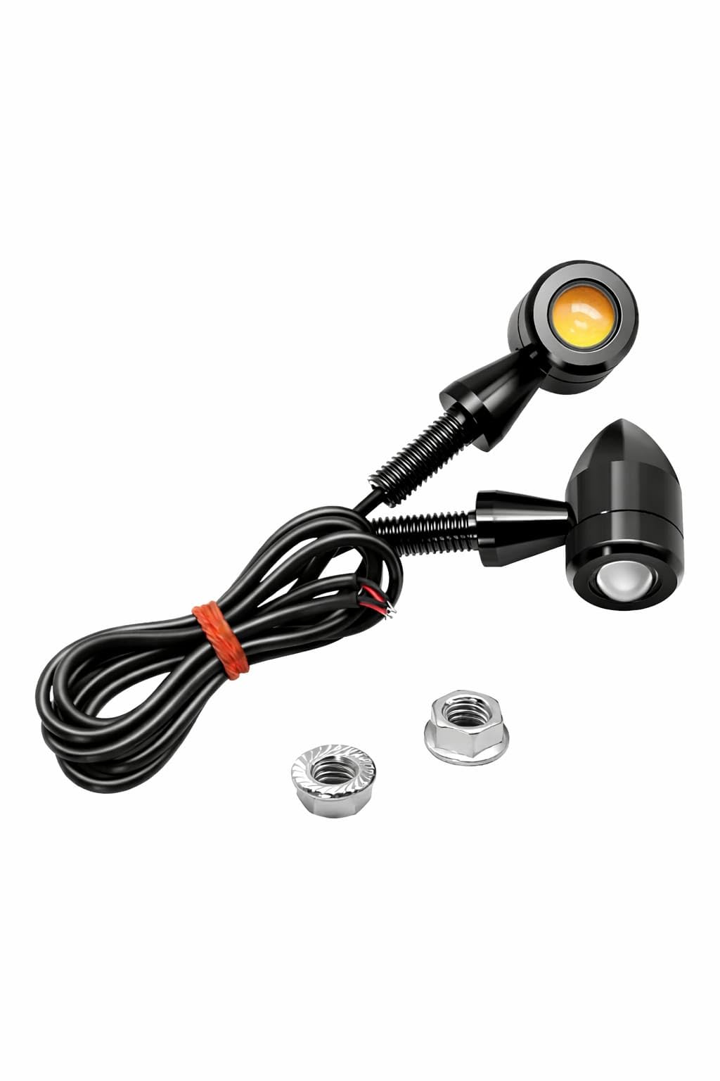 BIKERBLOOM Universal Mini LED Bike Indicator (Pack of 2 Pcs) – Amber Light Metal Body Jet Indicator – Small Size Turn Signal Blinker for All Motorcycles-image-22