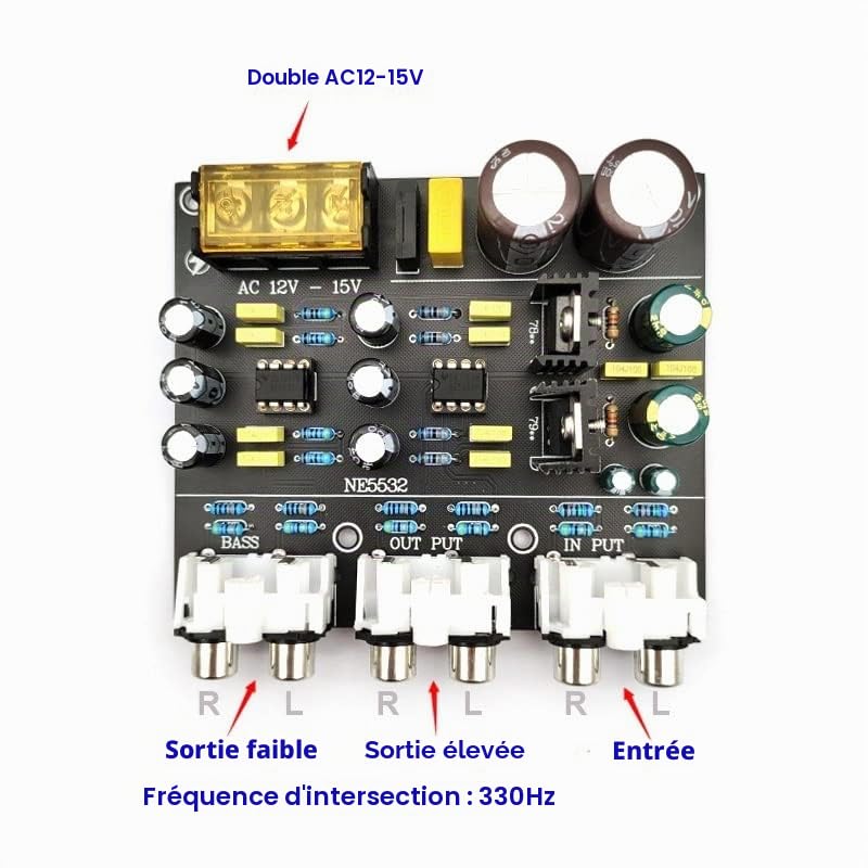Linkwitz Riley NE5532 Filtre croisé électronique 2 voies