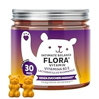 Intimate Balance Flora Vitamin – Benessere Intimo – con Vitamina B2 (Riboflavina) e Vitamina C – 30 pezzi (1 mese) – Multivitaminico Donna – Senza zuccheri aggiunti, Vegan – Bears with Benefits