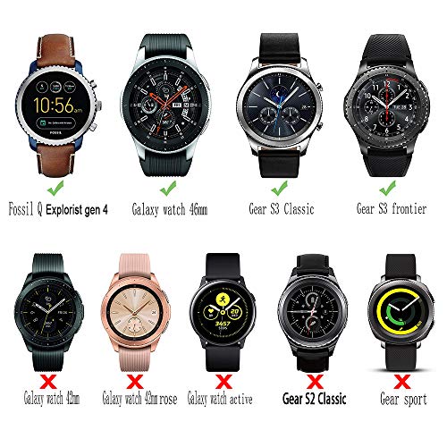 Image of Balerion 22mm Cuff Leather Watch band,Compatible with Samsung Galaxy Watch ultra /watch 3 45mm /Watch 46mm /S3,Fossil Q Explorist,Garmin Forerunner 255 other 22mm Lug Width Watch