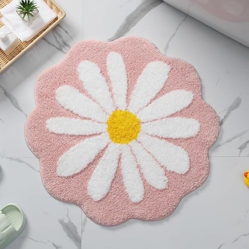Image of AAZEEM Mat Rugs Non-Slip Abstract Bath Rugs Cute Mat Washable for Tube|Rectangular Door Mat for Home |Drawingroom |Easy Clean Indoor and Outdoor Floor Mat |Super Absorbent |Pink|16 inchx24 inch & 20 inchx32 inch |