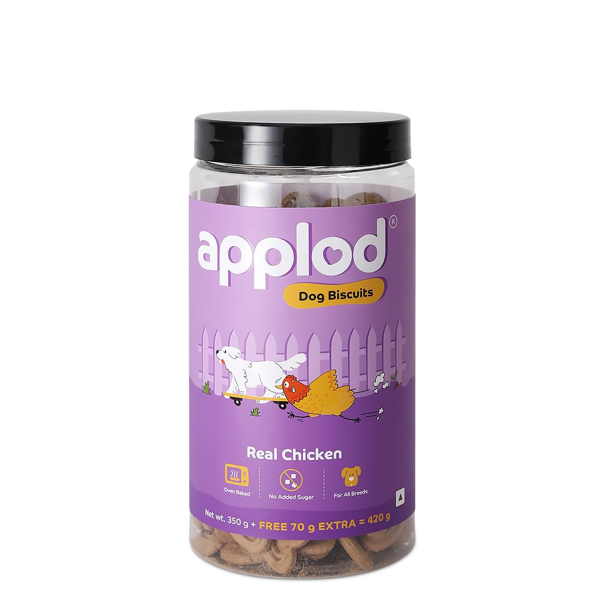 Applod Dog Biscuits Treats for Adult Dog & Puppy - Crunchy Biscuits for Dogs Made with Real Ingredients - (420 gm, Real Chicken) (B0D9VR1FVJ) Amazon Price History, Amazon Price Tracker