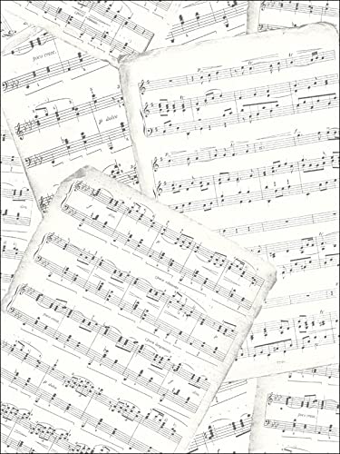 Wallquest Wallpaper Faux Sheet Music, Musical Notes