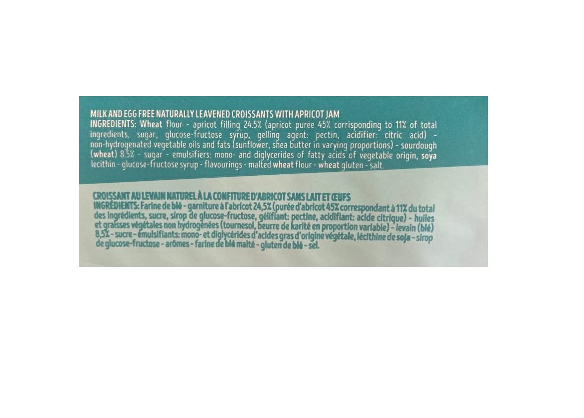 Misura Privolat Cornetti all'Albicocca Senza Latte e Uova Croissants con relleno de albaricoque sin leche y huevo, 290 g