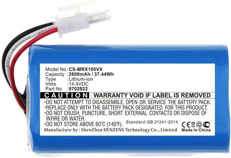 CoreParts Battery for Vacuum 37.44Wh Li-ion 14.4V 2600mAh, 9702922 (37.44Wh Li-ion 14.4V 2600mAh Blue for Miele Vacuum RX1-SJQL0, Scout RX1)