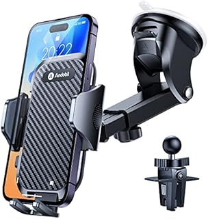 andobil Car Phone Holder, [ More Stable & Never Wobble] 3 in 1 Mobile Phone Holder for Car Windscreen Car Phone Mount Air Vent Dashboard Car Cradle for iPhone 14/13/12/11 Samsung and All Cars