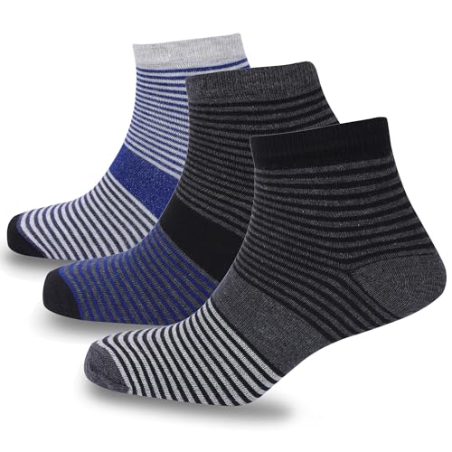 Image of SJeware Socks for Men Solid Ankle Length Socks, Free Size, Pack of 3 (Multicolour)