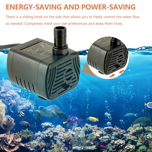Image of Cat Water Fountain Pump Mini fish tank pump Crafts Plant Micro Water Pump Pet Water Fountain Pump Replacement Pump USB-1020 3.5-9V,Black