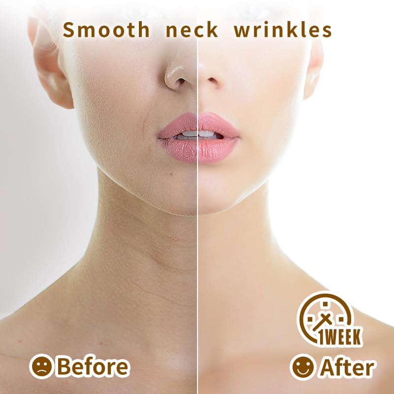 Wrinkle Remover Wrinkle Patches Reusable For preventing skin wrinkles and removing wrinkles overnight while you sleep Pack of three (neck) (clear)