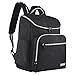 Diaper Bag Backpack by Alex & Kate - Stylish Multi-Function Baby Bags for Mom with Changing Pad - Large Capacity Waterproof Nappy Changing Bag for Travel Maternity Parents, Onyx Black