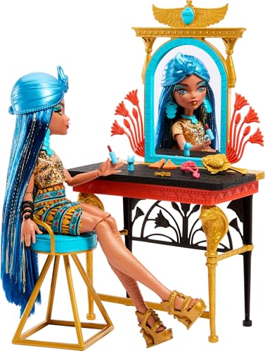 Monster High Self Scare Day Muñeca Cleo De Nile con Set de Juego miniatura 4